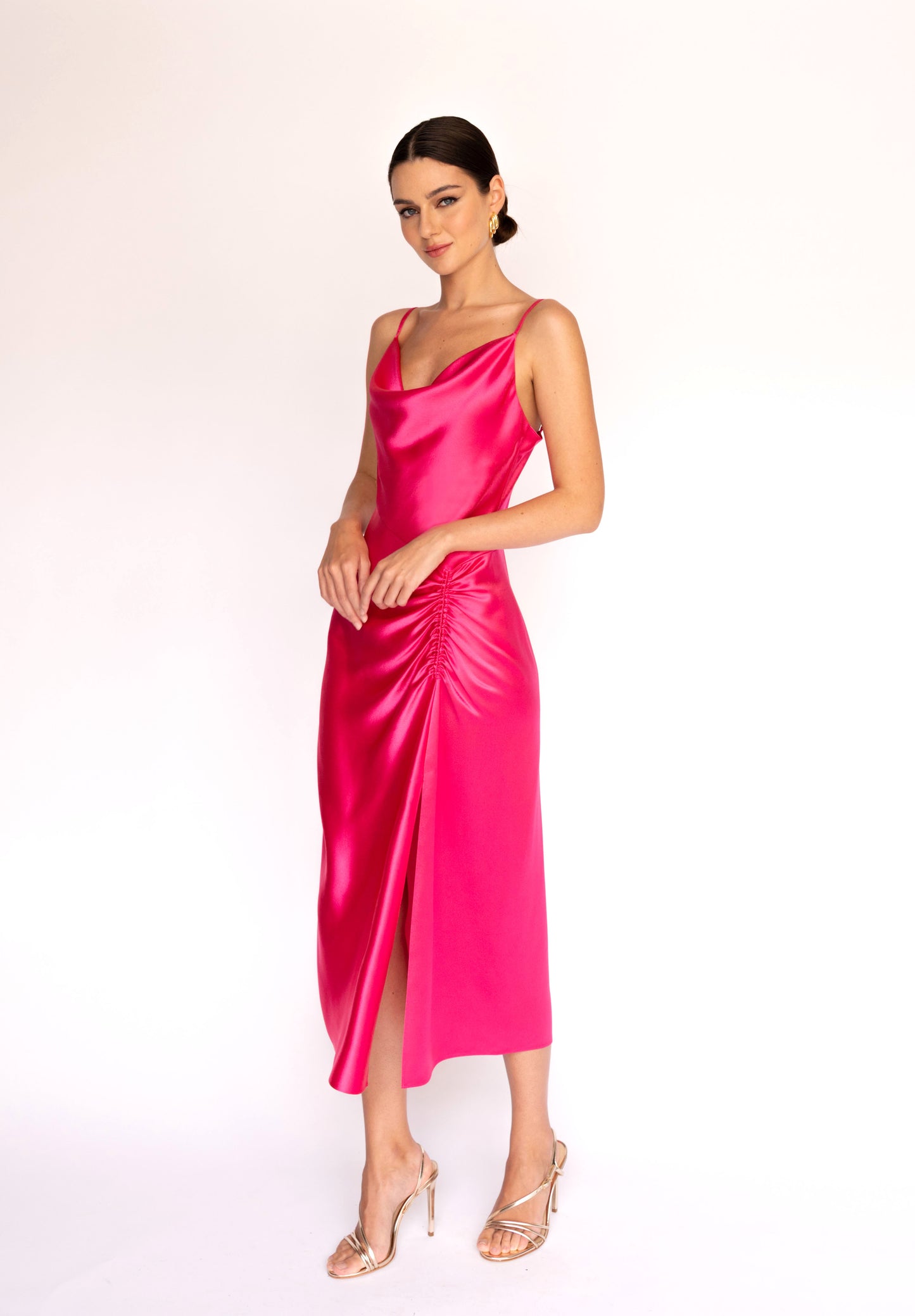 Cowl Neck Midi Dress