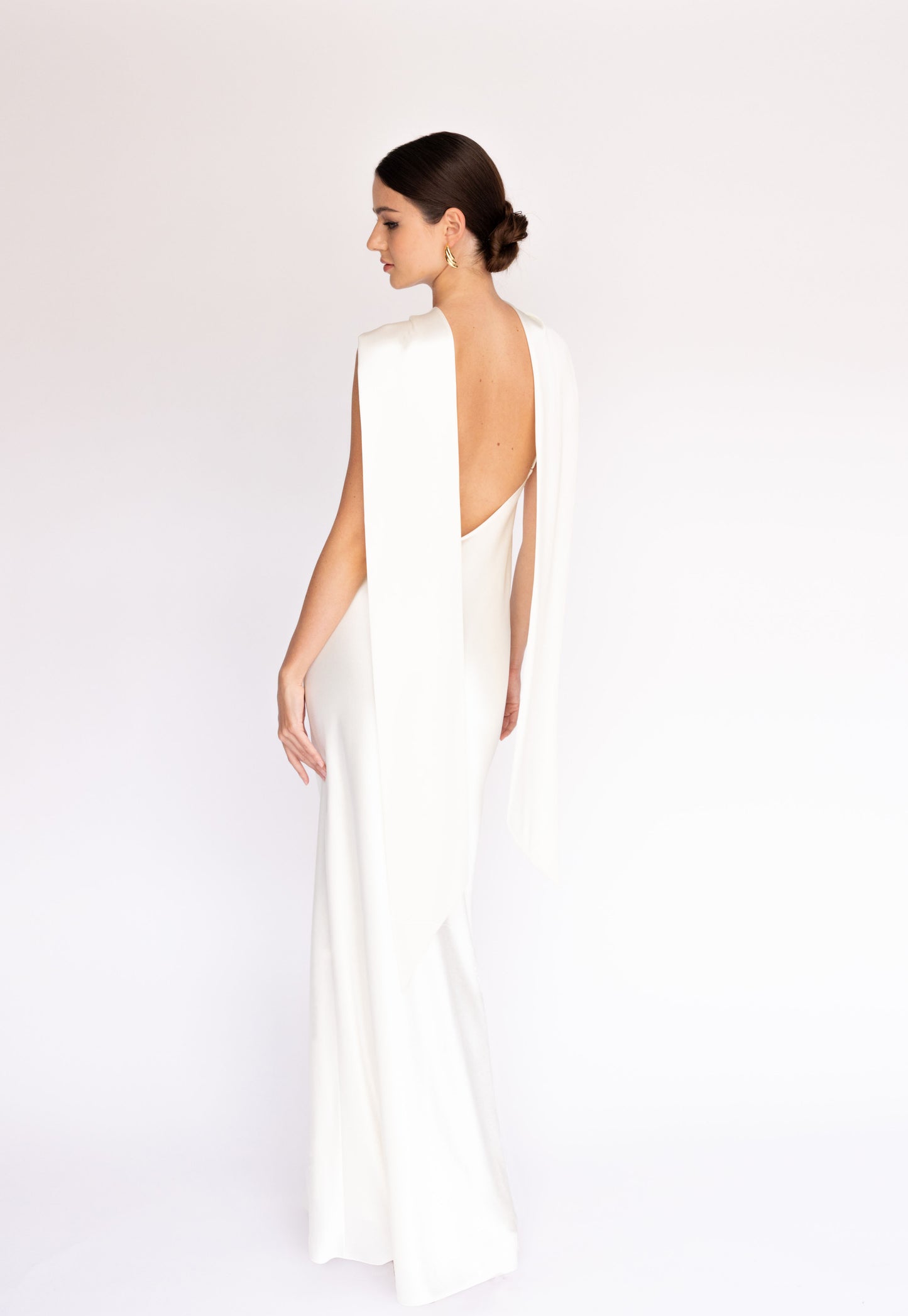 Twist Scarf Drape Maxi Dress