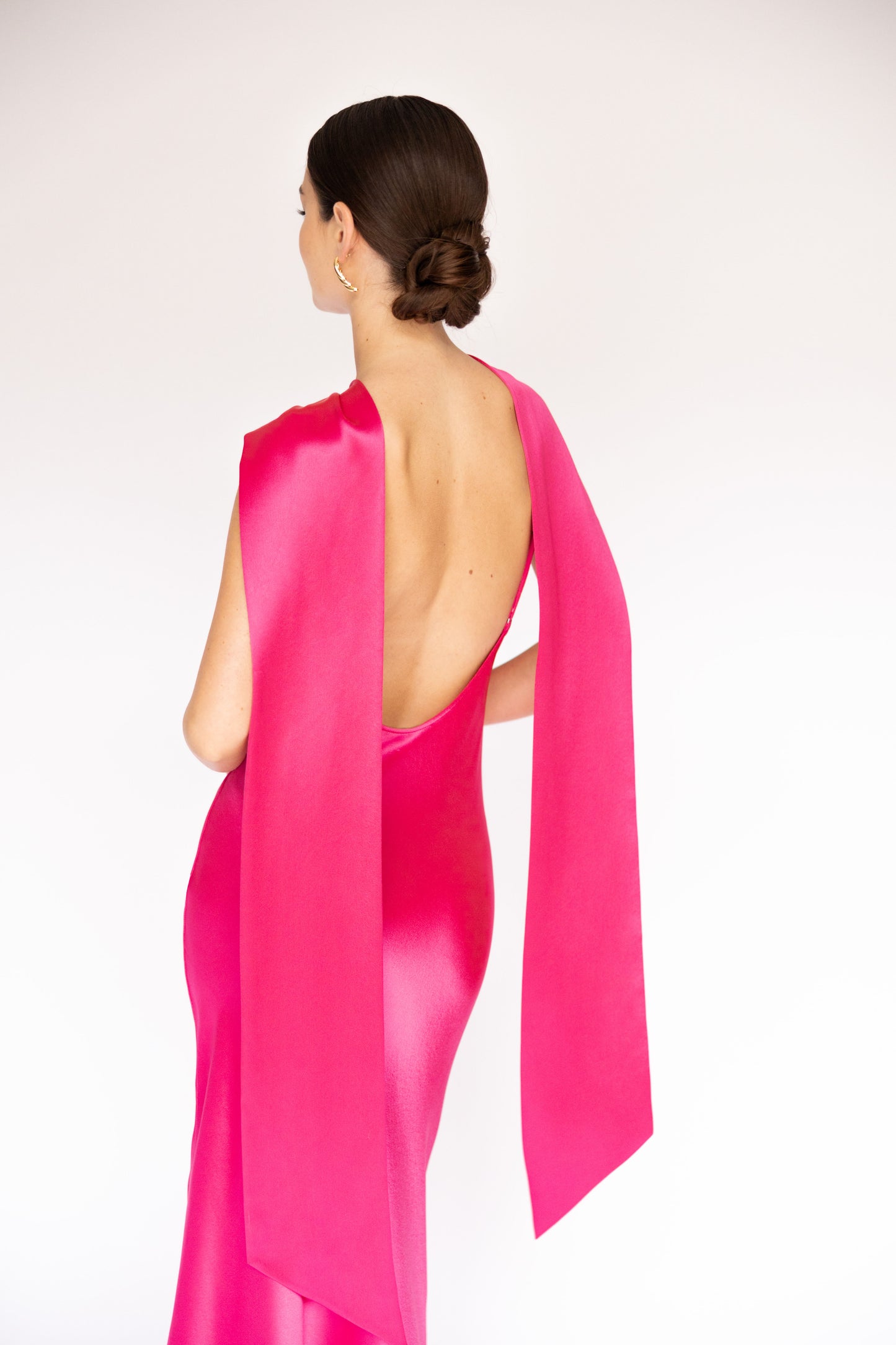 Twist Scarf Drape Maxi Dress