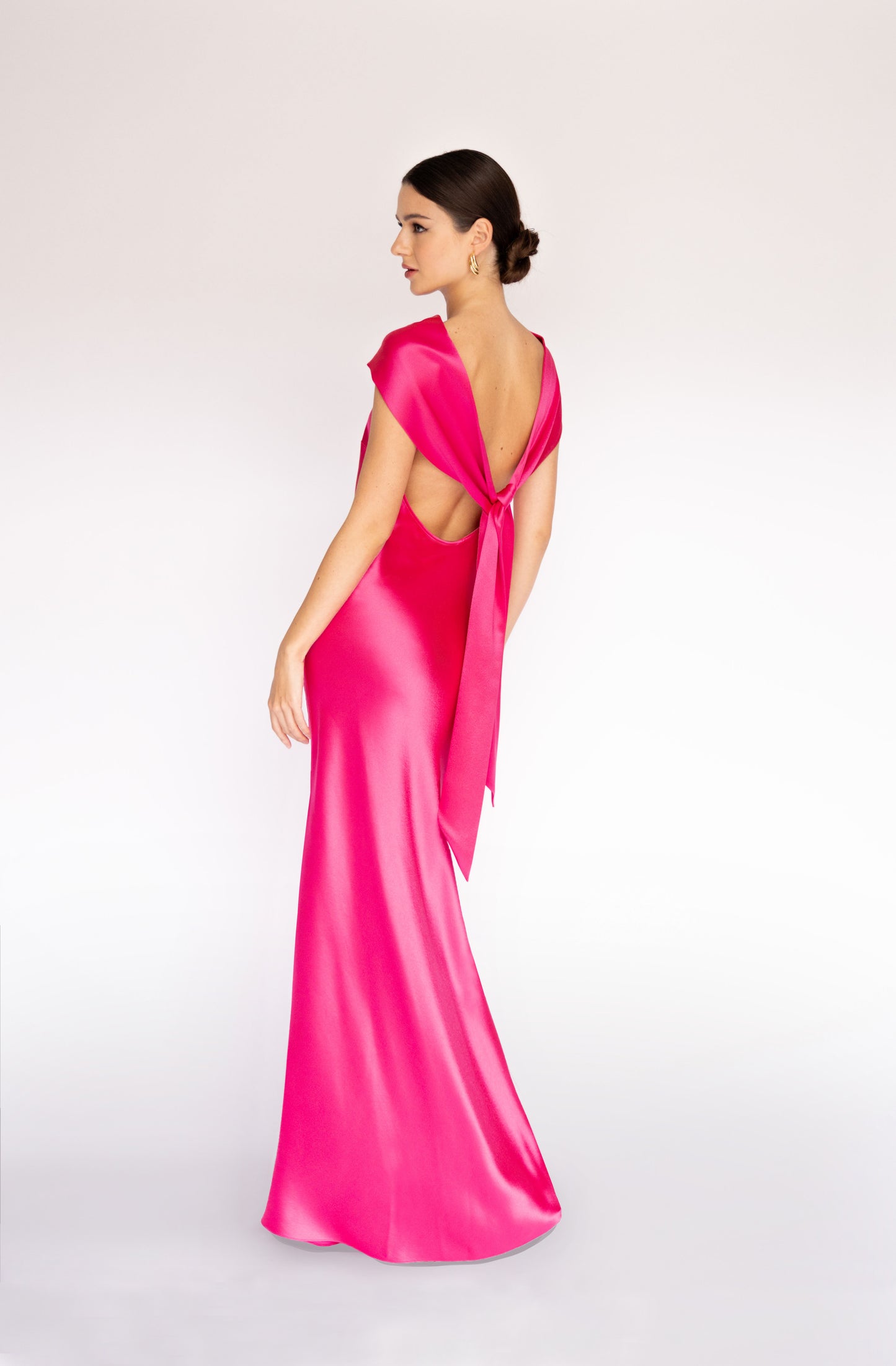 Twist Scarf Drape Maxi Dress