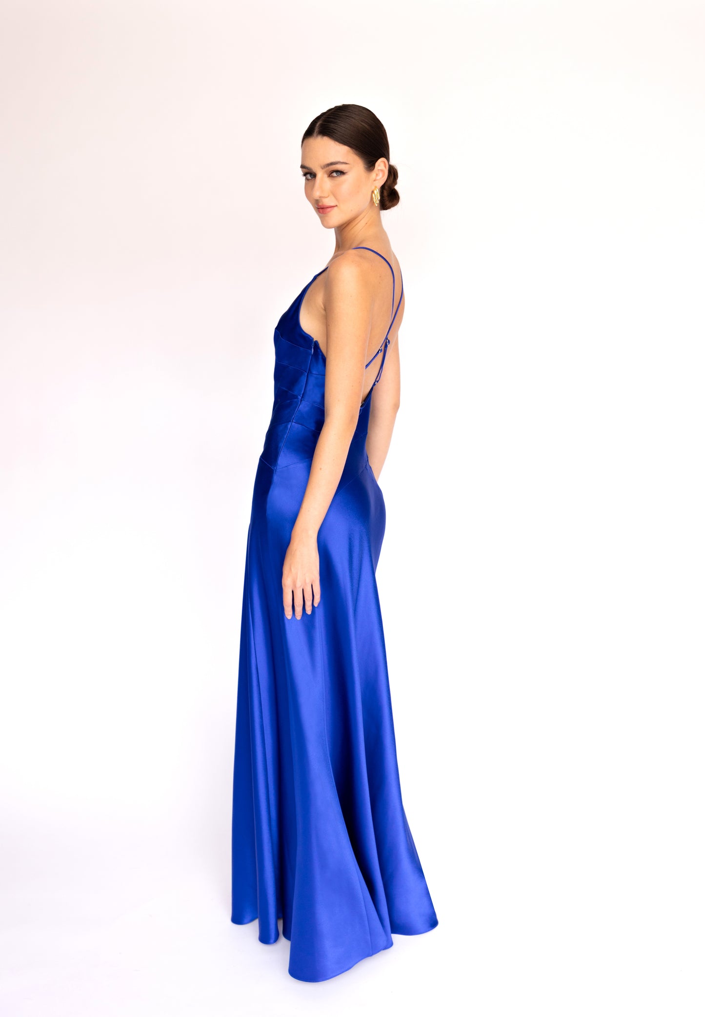 Geometric Seam Maxi Dress