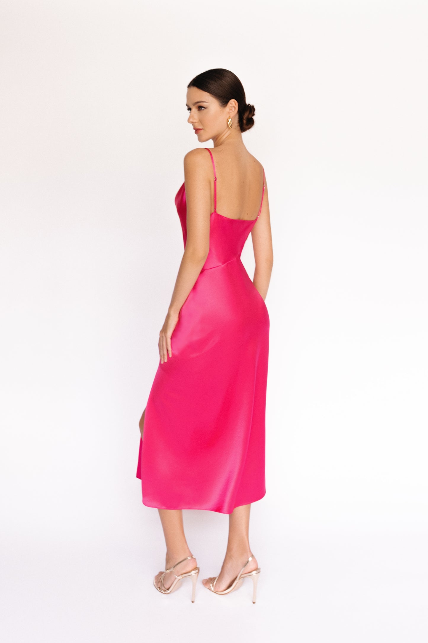 Cowl Neck Midi Dress