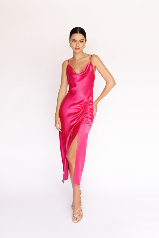 Cowl Neck Midi Dress