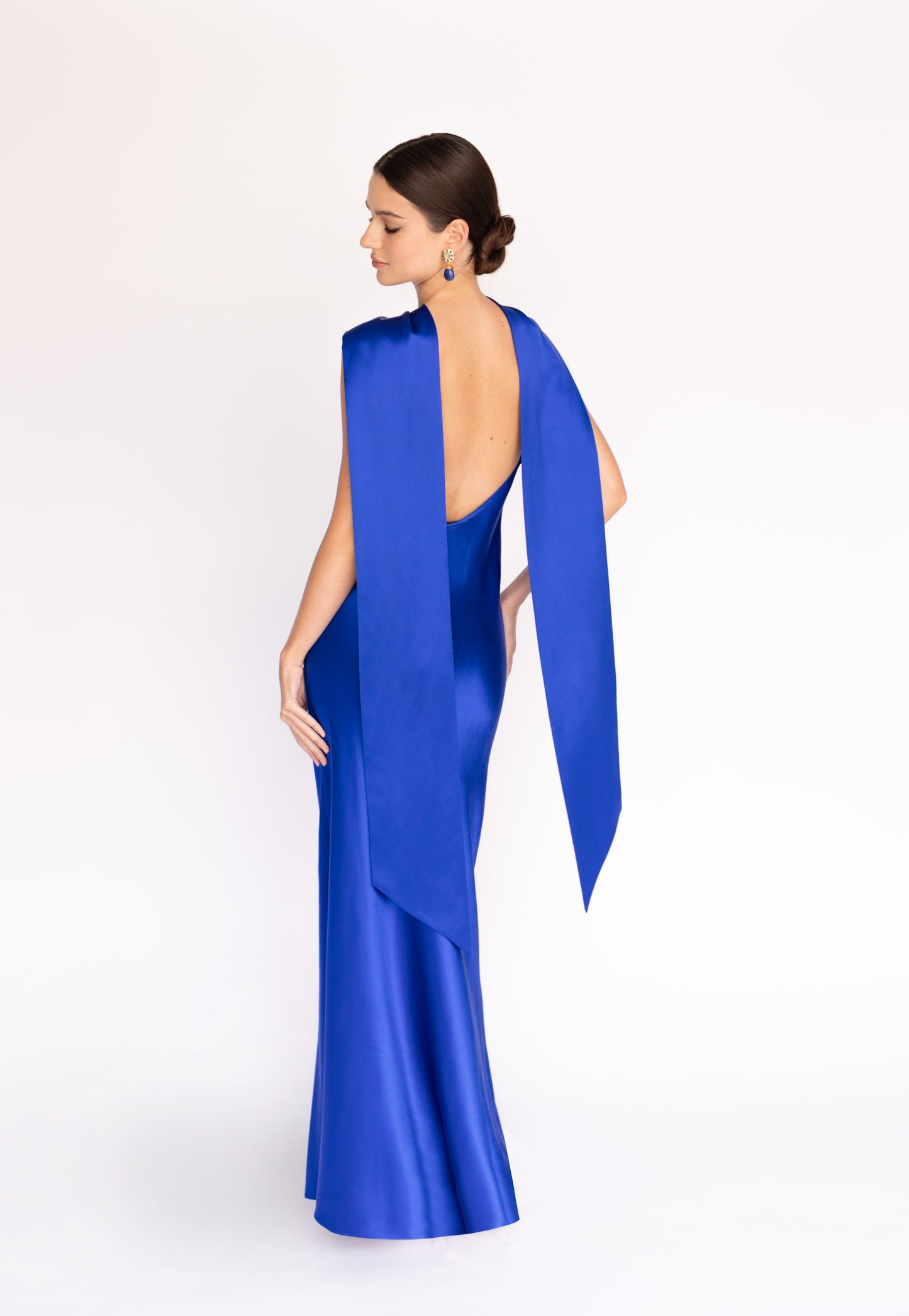 Twist Scarf Drape Maxi Dress