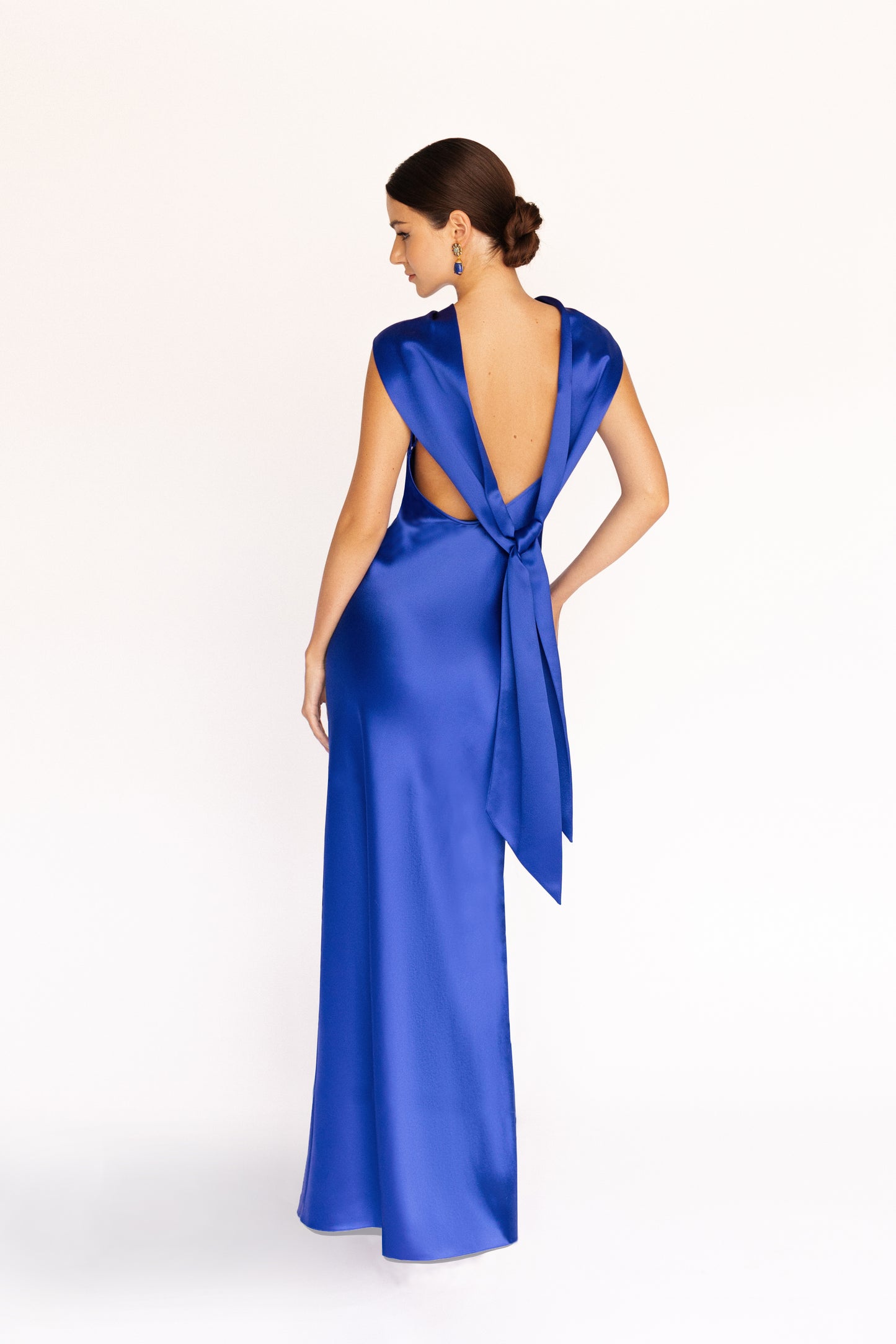 Twist Scarf Drape Maxi Dress