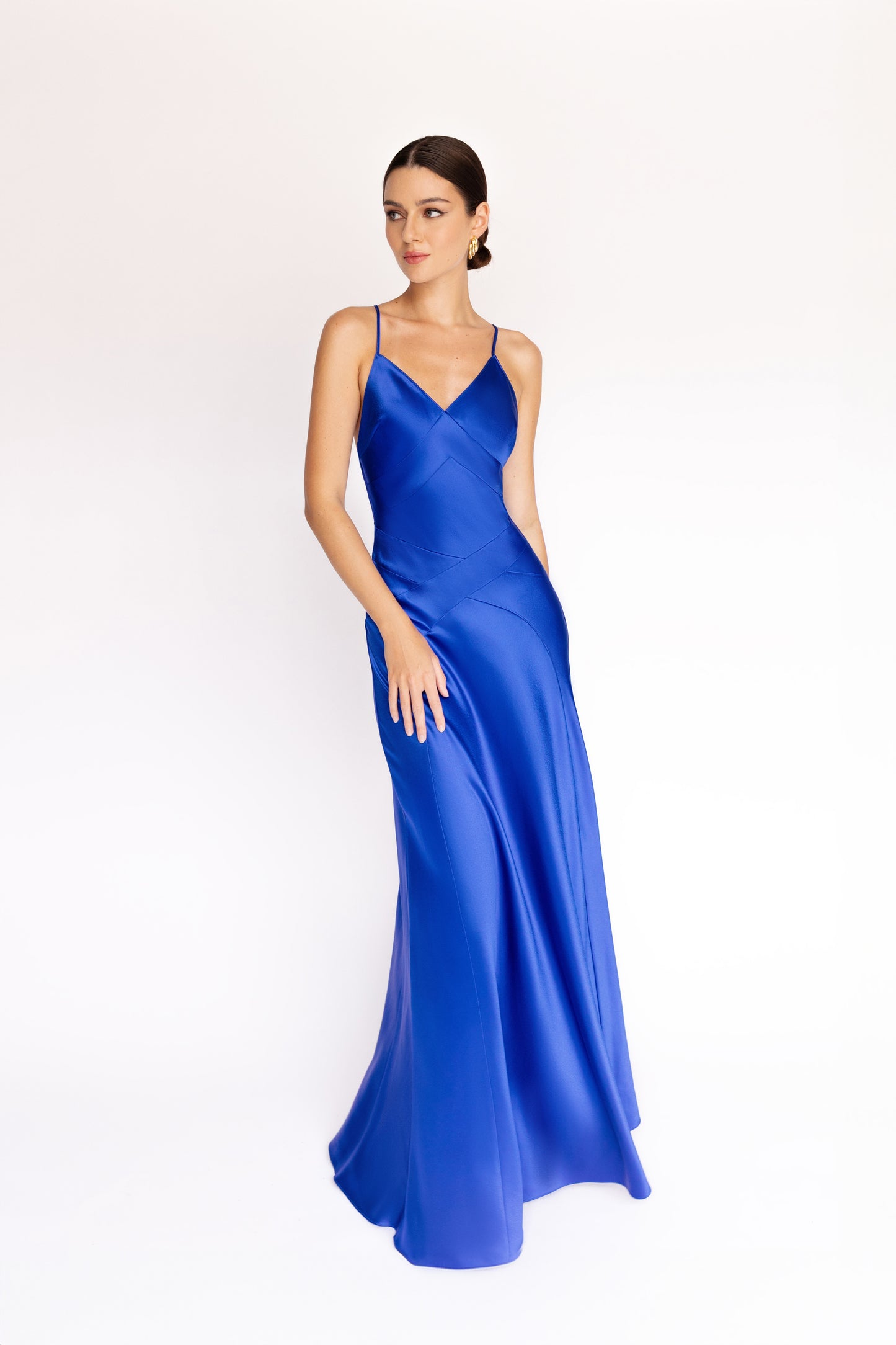 Geometric Seam Maxi Dress